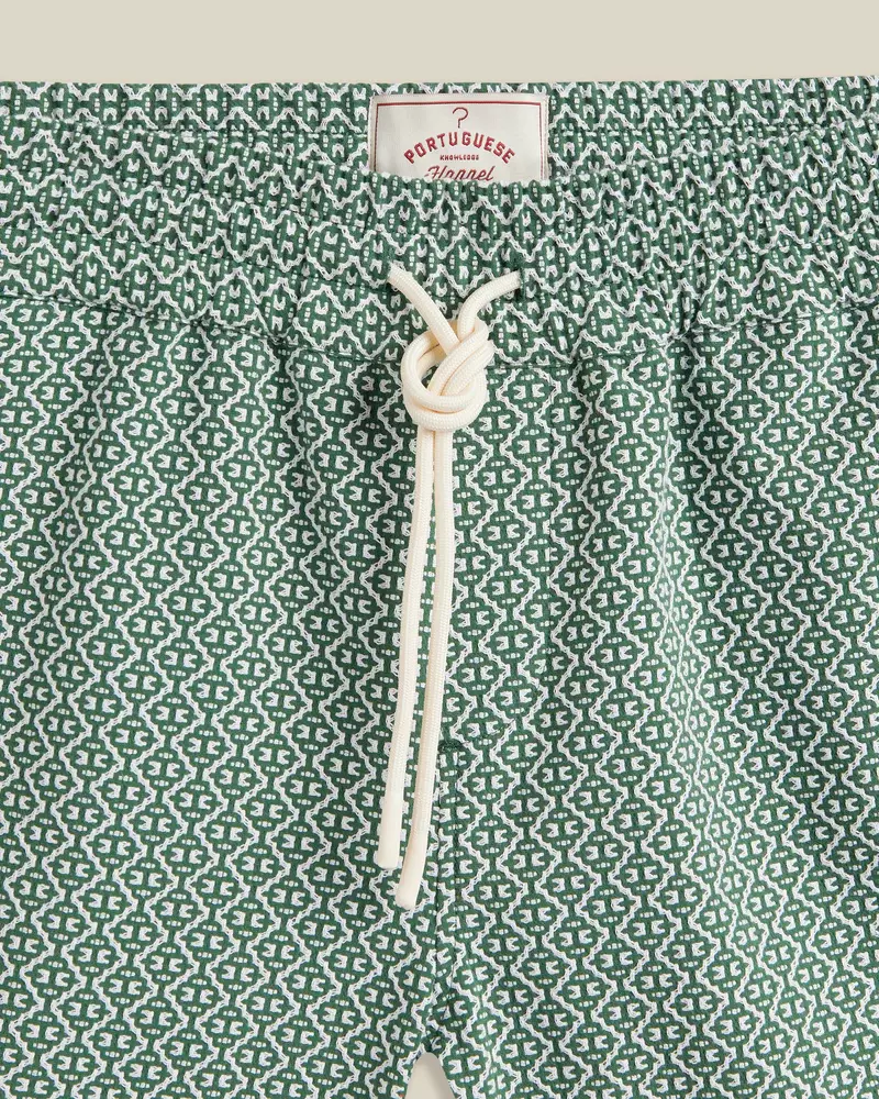 Portuguese Flannel Green Tile Shorts Herren grün